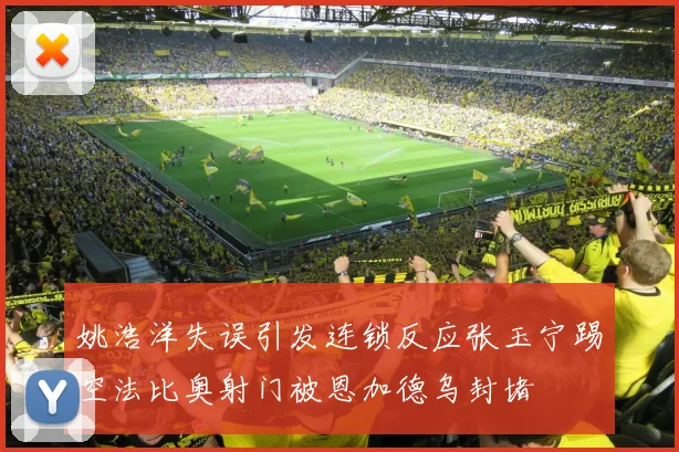 姚浩洋失误引发连锁反应张玉宁踢空法比奥射门被恩加德乌封堵
